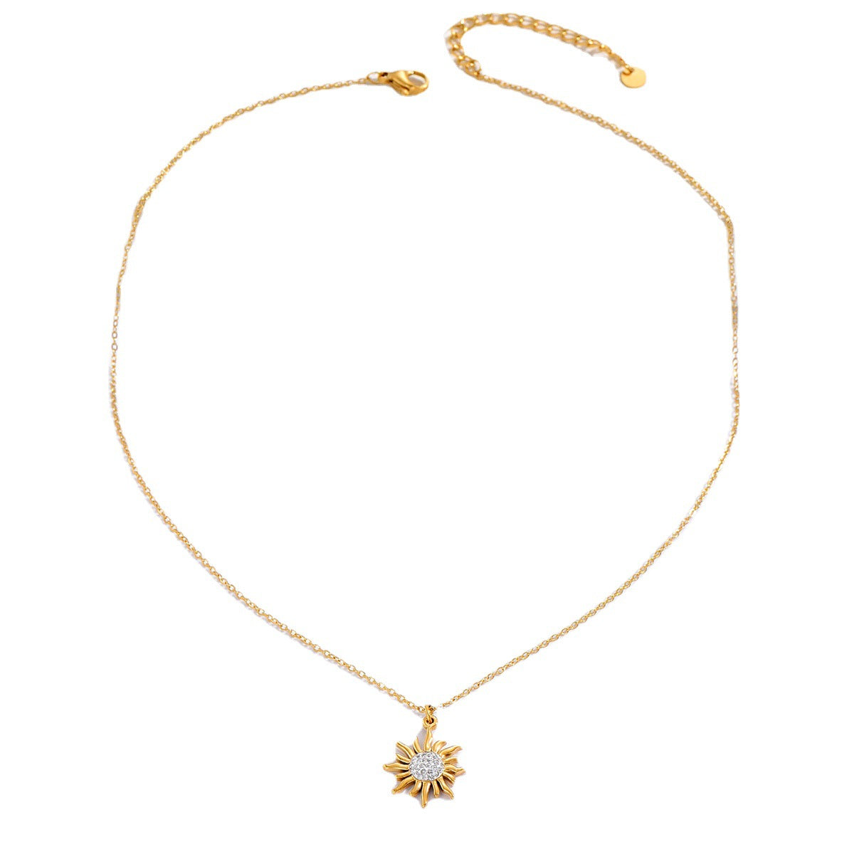 Women's Sunflower Necklace in Gold