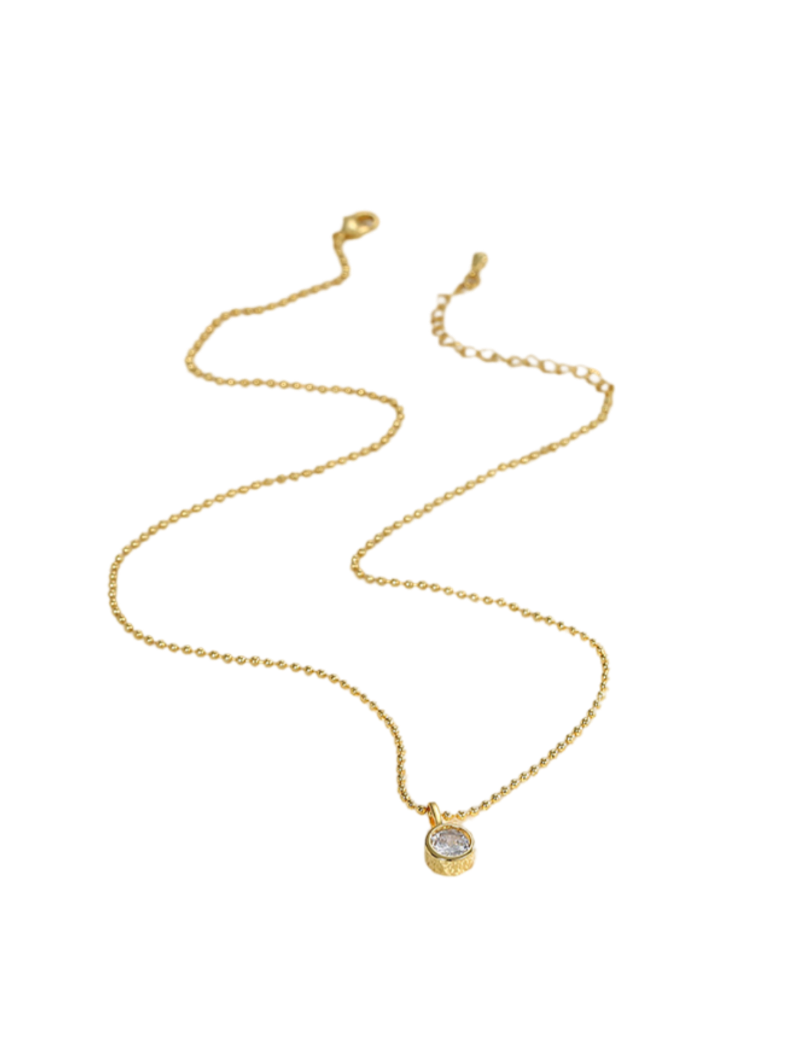 Geometric Zircon Necklace: Light Luxury Design