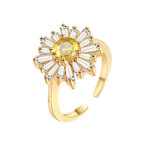 Sunflower Open Ring: Versatile Fashion Accessory