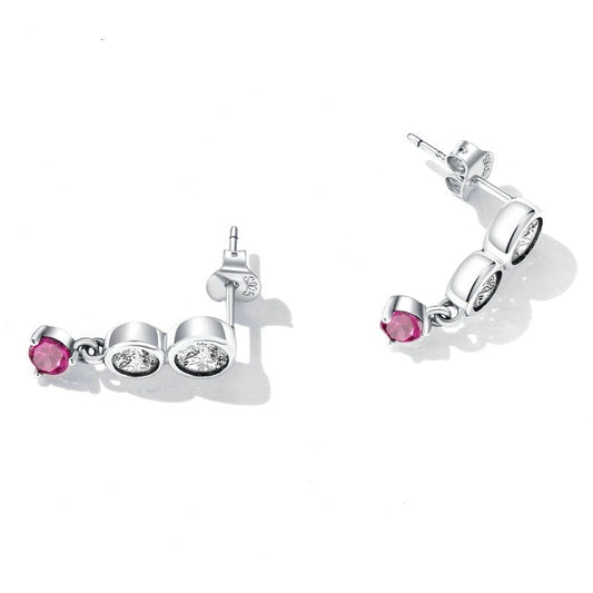 Colorful Sterling Silver S925 Minimalist Earrings