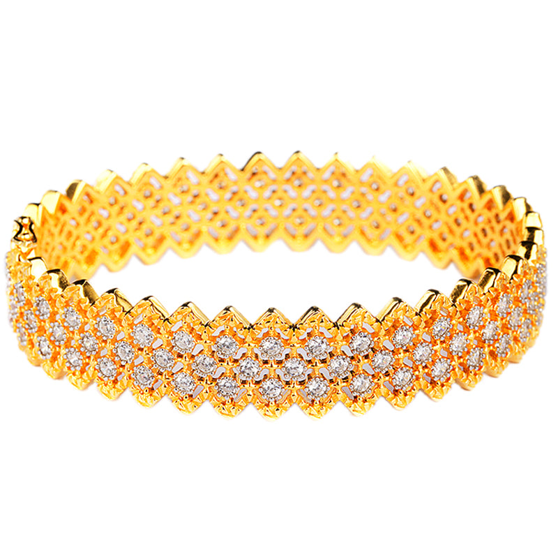 Gold-Plated S925 Silver Fine Lace Bracelet & Bangles - Exquisite Version for Women